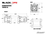 12,000 LB. WINCH (WITH WIRELESS REMOTE & SYNTHETIC ROPE)